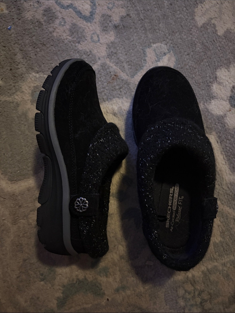 Skechers Black Wedge Sneakers